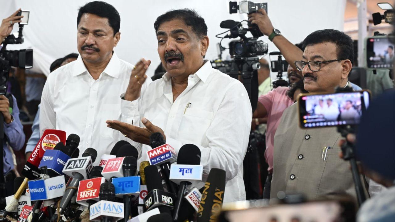 Congress MLA Nana Patole and NCP (SP) MLA Jayant Patil address the media amid the ongoing Maharashtra Monsoon Session 2025.