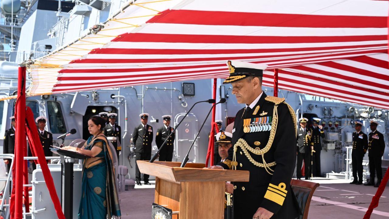 INS Tamal sails proudly post-commissioning — a formidable multi-role stealth frigate ready to reinforce India’s maritime strength across the Indian Ocean Region.