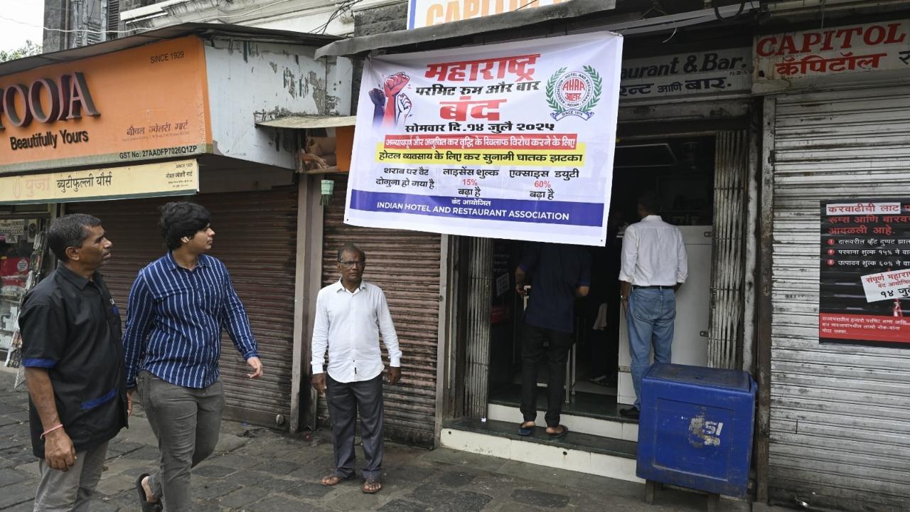 On Monday, all 19,200 permit rooms and bars across Maharashtra will observe a dry day as a show of unity against the tax increases, which the association says are severely hurting the industry