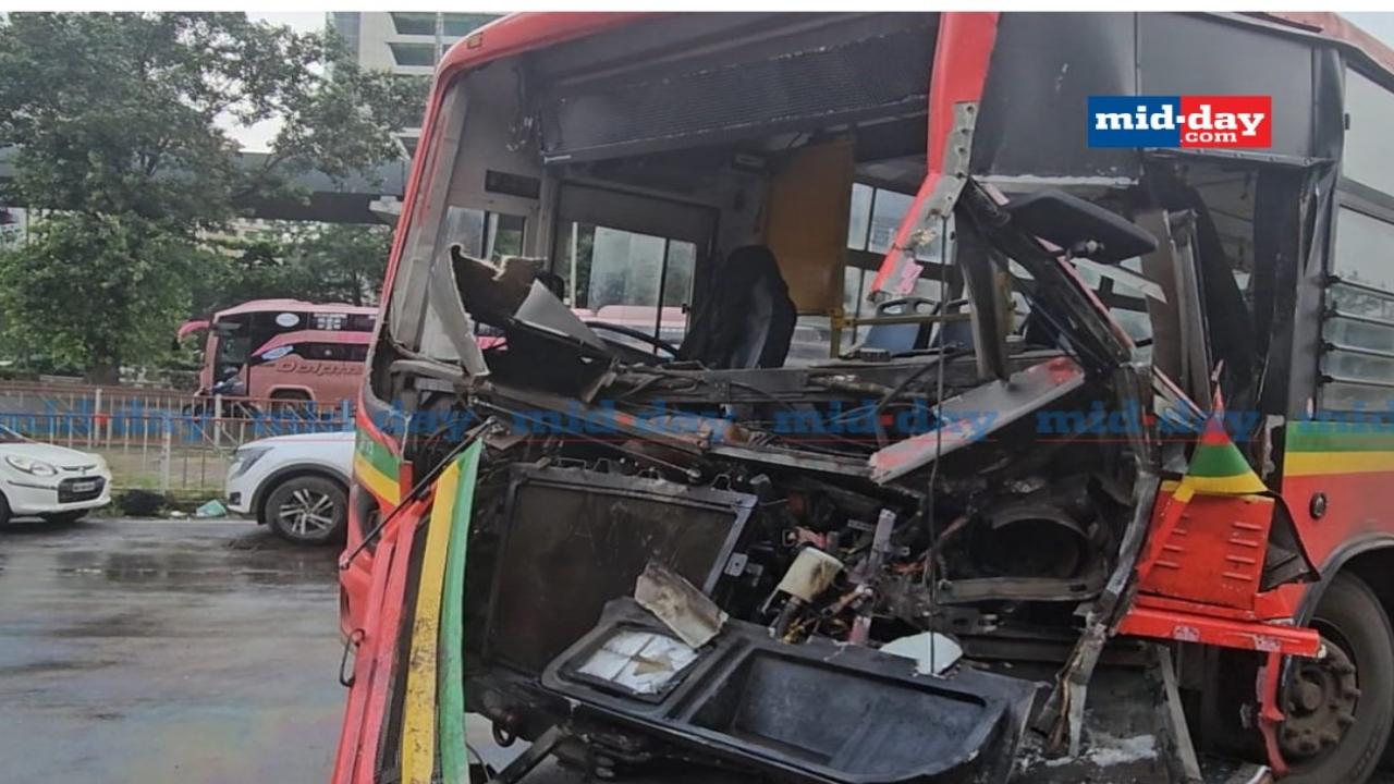 BEST bus rams into stationary truck; 6 passengers, conductor and driver injured