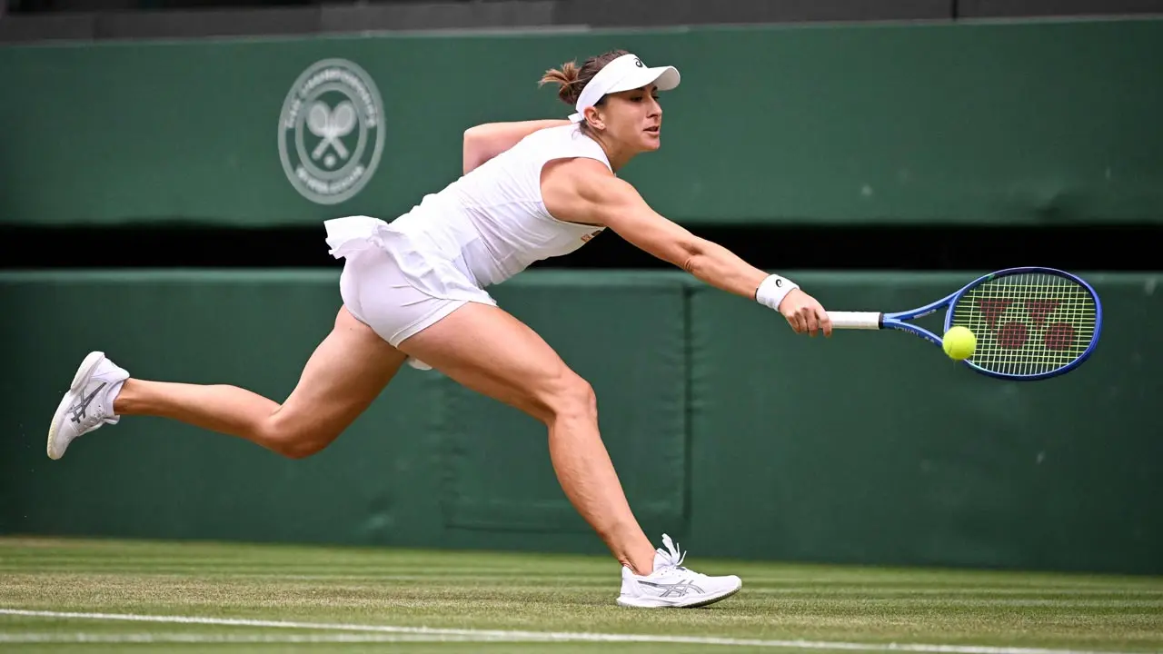 Wimbledon 2025: Bencic reaches first QF with straight sets win over Alexandrova