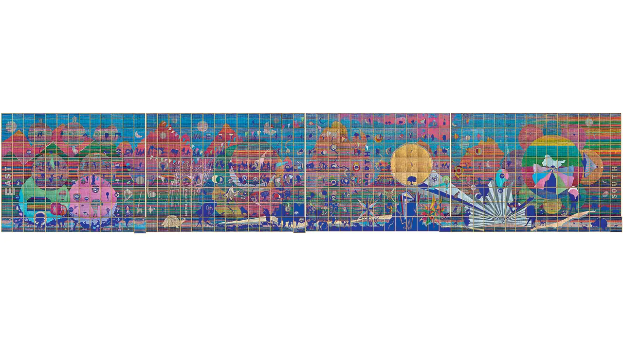 This artist's work is inspired by themes of migration and identity