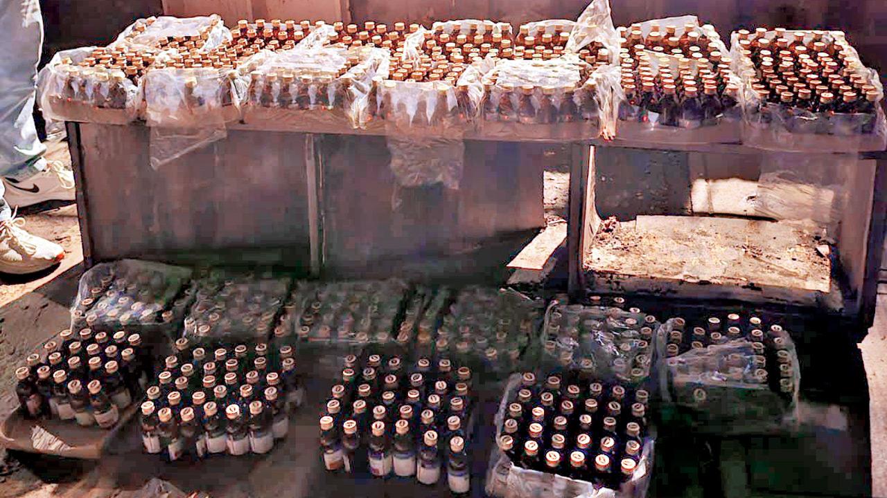 Seized codeine-based cough syrup.