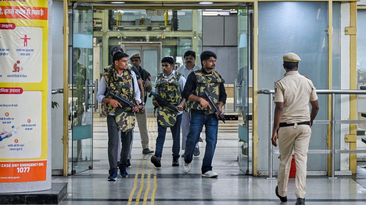 Multiple teams from Delhi Police, Delhi Fire Services, National Security Guard, Special Cell and other stakeholder agencies swung into action during the full-scale security exercise