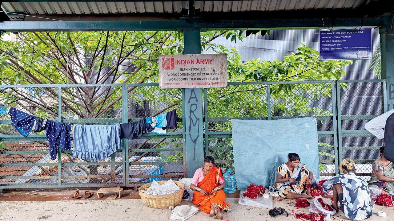 Built post the 2017 stampede, the Army-constructed FOB at Prabhadevi is now underused and partly encroached by vendors