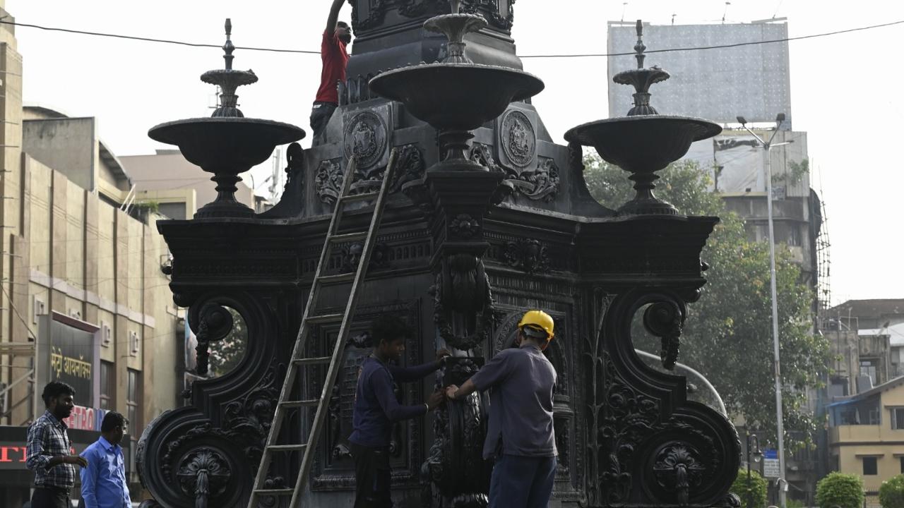 Just five years after its grand restoration and reinstallation, the paint on the wrought iron structure is peeling, revealing whitish patches that mar its historic charm