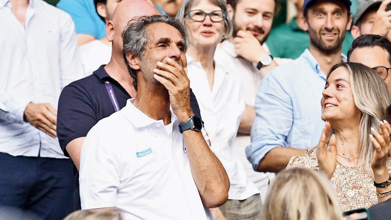 An emotional Frank Verbeek after his son’s tribute on Thursday. Pic/Getty Images