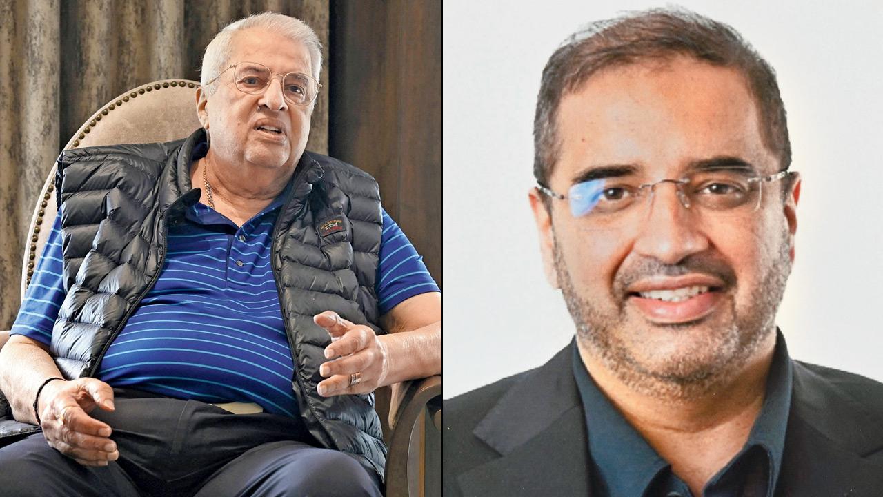 Ailing tycoon Ravi Ghai at home in Nariman Point. Pics/Ashish Raje; (right) Gaurav Ghai, son of Ravi Ghai