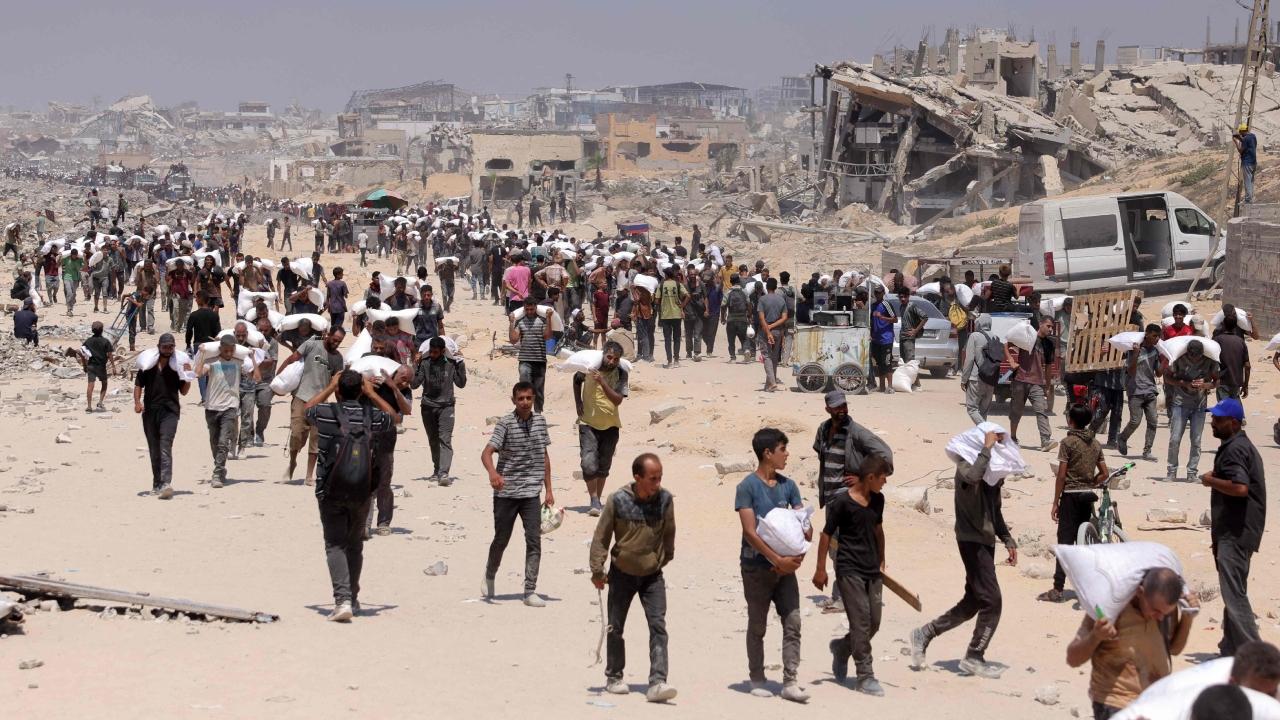 Images of emaciated children have fanned criticism of Israel, including by allies who call for the war's end. Israel has restricted aid to Gaza's population of over 2 million because it says Hamas siphons it off to bolster its rule, without providing evidence. Much of the population, squeezed into ever-smaller patches of land, now relies on aid