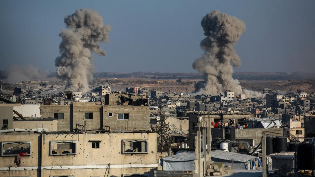 In central Gaza, officials at Al-Awda Hospital said it received 10 bodies after an Israeli strike on a water collection point in nearby Nuseirat. Among the dead were six children