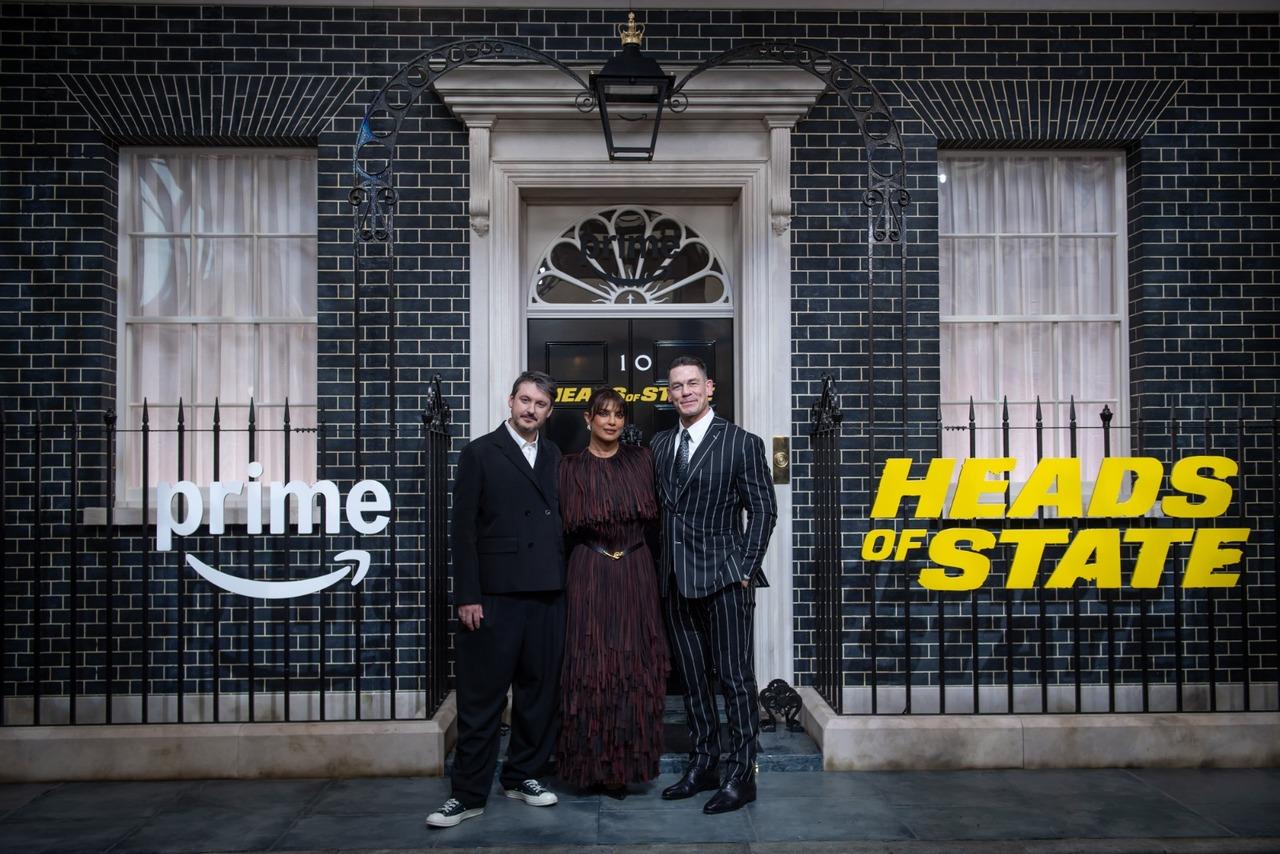 Nick Jonas, Priyanka Chopra and John Cena
Power posse assembled. Priyanka Chopra Jonas, Nick Jonas, and John Cena serve bold looks and even bolder chemistry on the London carpet