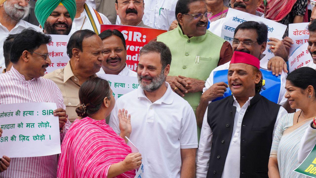 Congress MP Gaurav Gogoi also moved an adjournment motion notice in Lok Sabha to discuss the SIR, as he expressed concern over the exclusion of Aadhaar and PAN cards from the requisite 11 documents listed by the Election Commission for voter verification