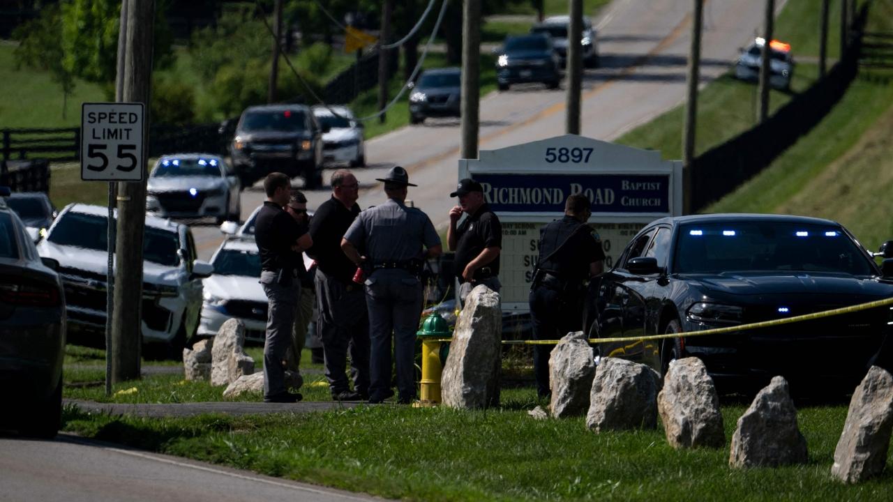 The shooting near the the Blue Grass Airport occurred at around 11:35 am ET after a police officer (state trooper) pulled over a vehicle on Terminal Drive after receiving a license plate reader alert