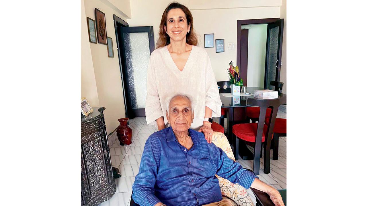 Malini with her father Mohan Mansukhani