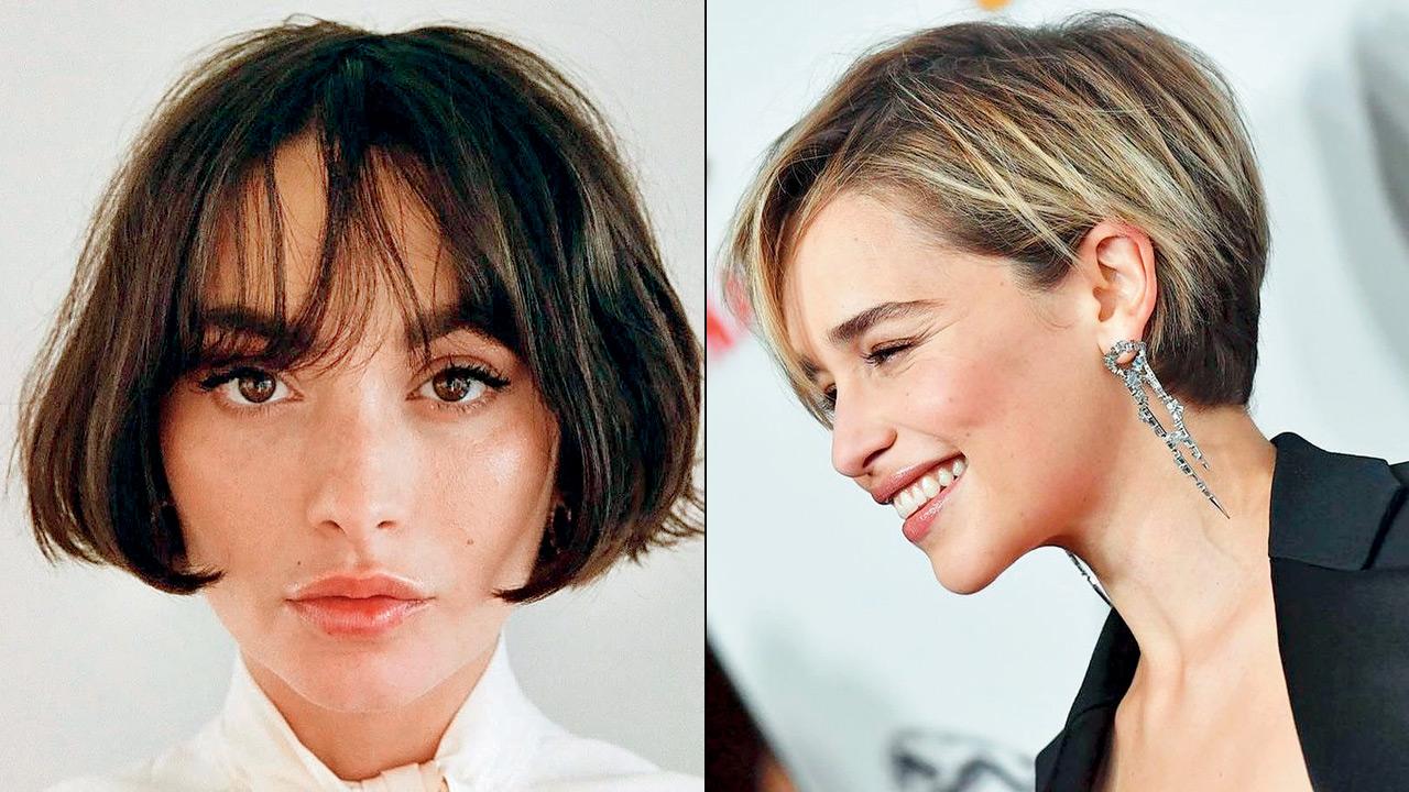 Taylor LaShae shows off her layered bob. Pic Courtesy/@ERickinvisible (right) Emilia Clarke opts for a chic undercut. Pic Courtesy/@cropped2perfection