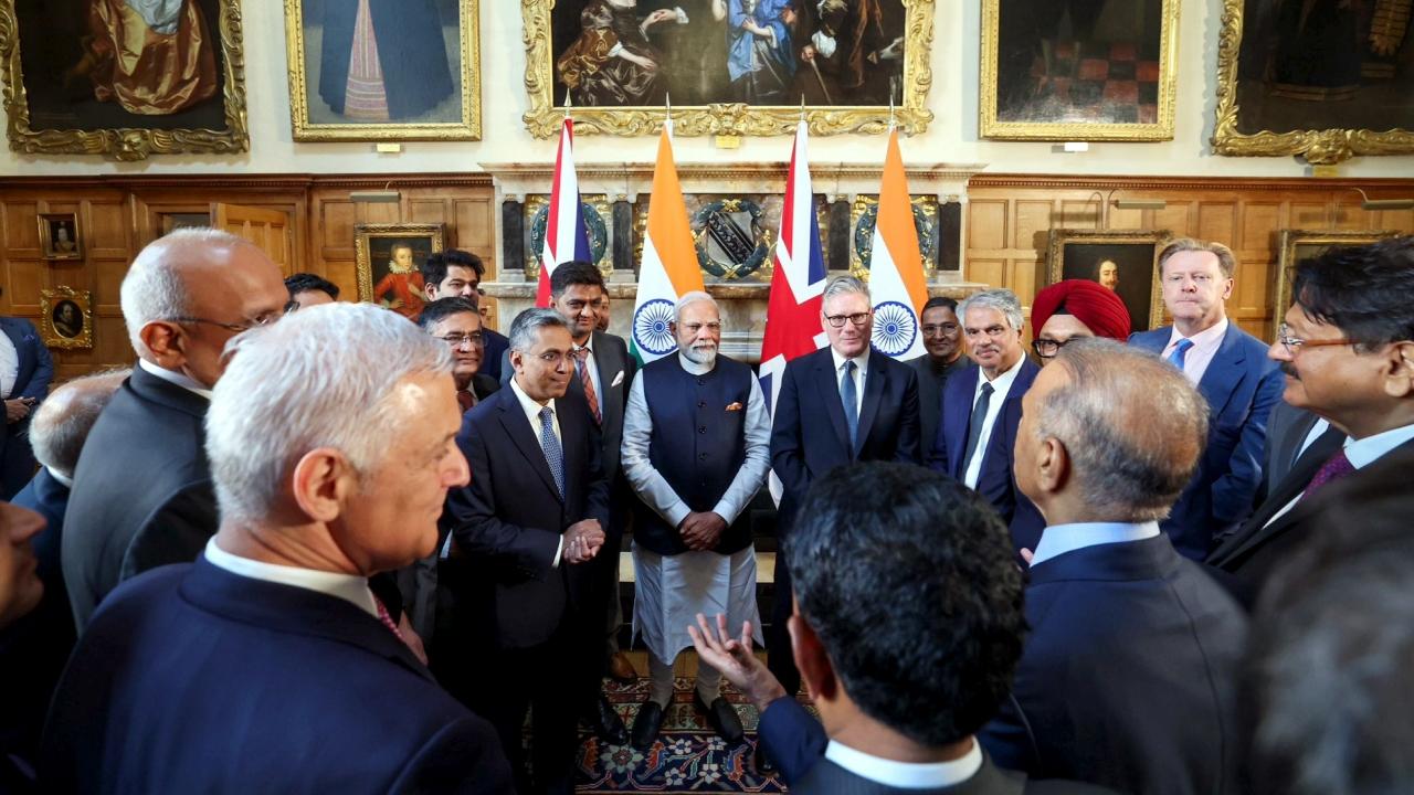 The camaraderie between the two leaders was also visible during their joint press statement in London, where Prime Minister Narendra Modi and his UK counterpart Keir Starmer shared a light moment on Thursday as they addressed the media following their talks.
