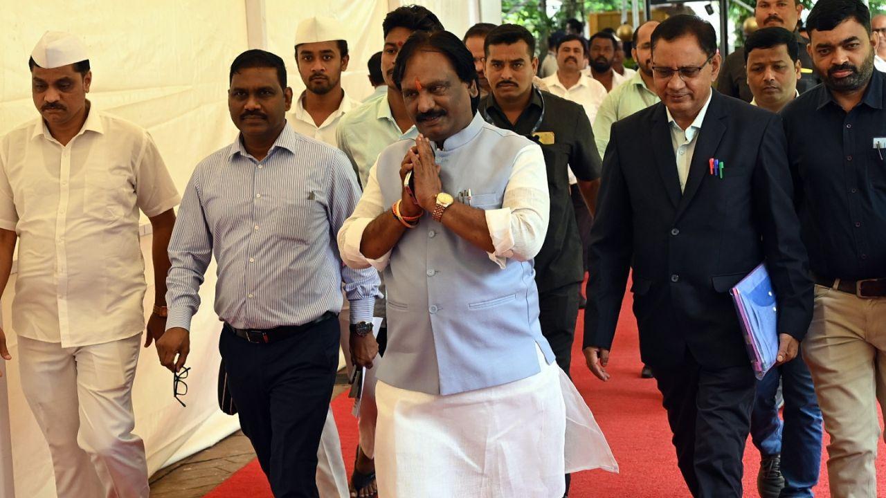 Shiv Sena (UBT) leader Ambadas Danve has arrived for the Maharashtra Monsoon Assembly Session 2025 at Vidhan Bhavan. Pic/SAYYED SAMEER ABEDI