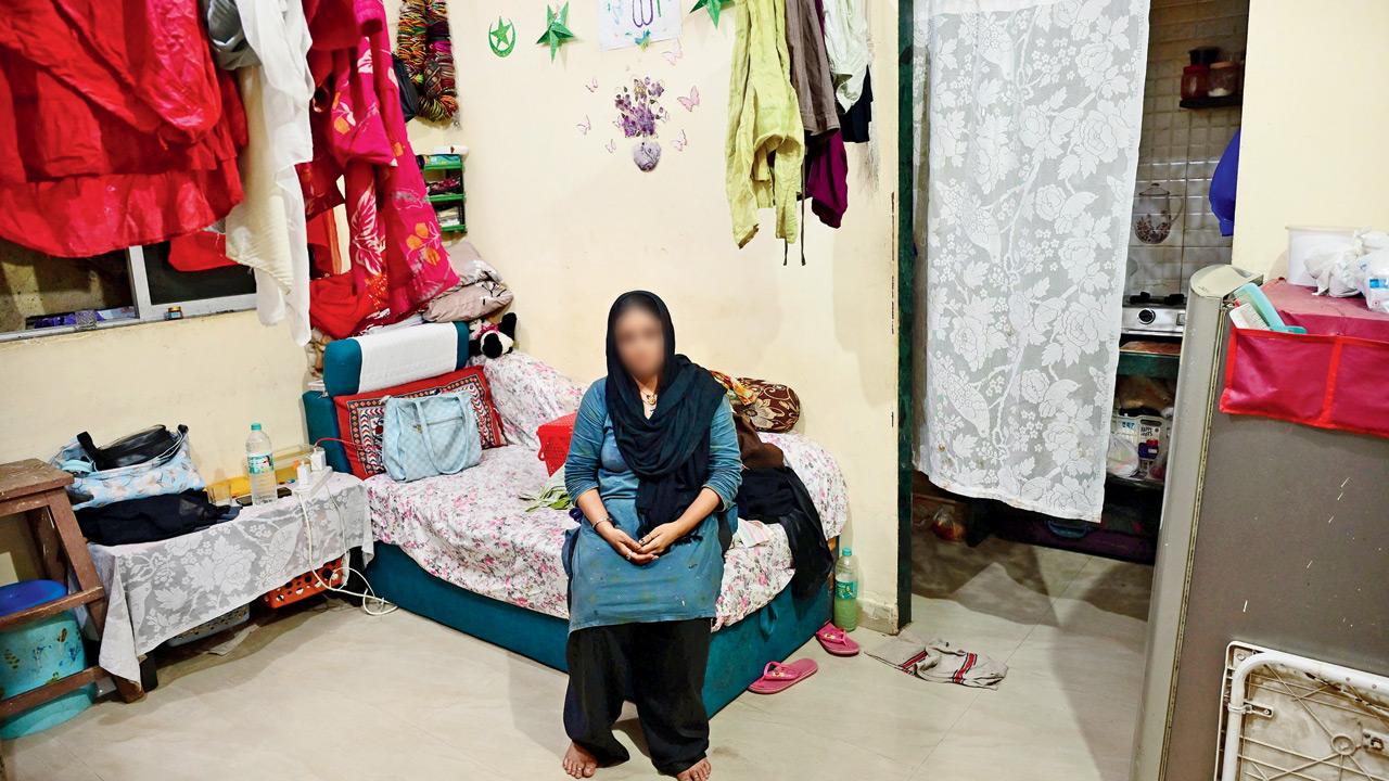 The mother of the 24-year-old woman at her Versova residence on Thursday. PIC/NIMESH DAVE