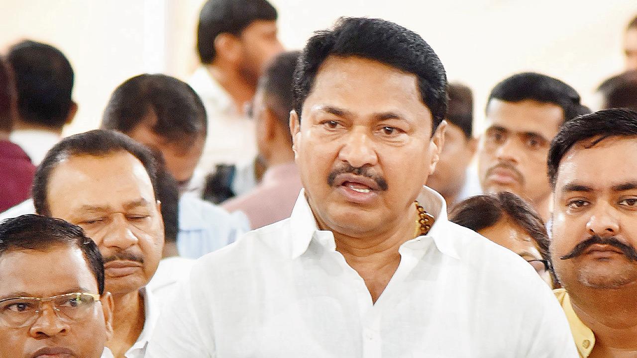 Congress MLA Nana Patole during the Monsoon Session at Vidhan Bhavan, Mumbai, on July 1. PIC/Sayyed Sameer Abedi
