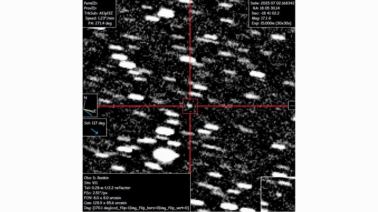 Object from outside solar system tracked