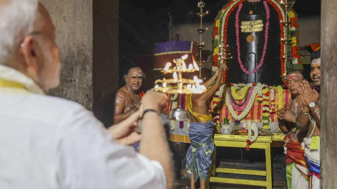 IN PHOTOS: PM Modi visits Tamil Nadu for 'Aadi Thiruvathirai' festival