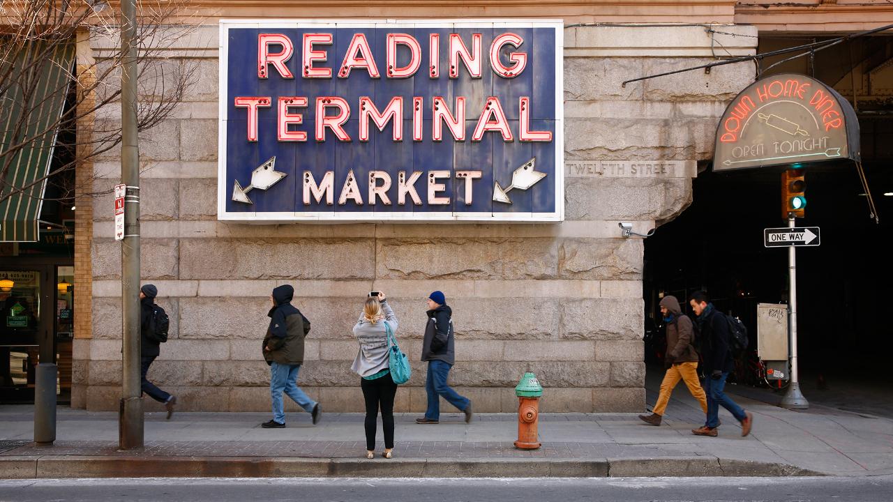Reading Terminal Market Dating back to 1893 and housed in a National Historic Landmark building, Reading Terminal Market is one of the largest and oldest public markets in the U.S. The market is consistently voted one of the best public markets in the nation by USA Today 10Best. With more than 80 merchants, including dozens of restaurants, the market is a must-see for visitors looking to sample a taste of Philadelphia. Reading Terminal Market offers a mouthwatering variety of foods, from sandwiches and cheesesteaks to global street foods, sweet treats and local fare, all under one historic roof