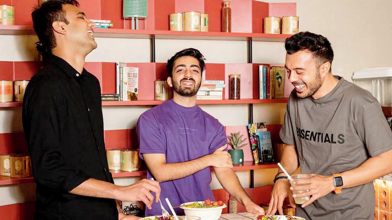 (From left to right) co-founders Raghav Simha, Jatin Talreja and Pragun Bajaj. Pic courtesy/Project Hum 