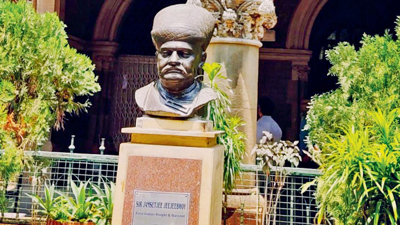 The bust of Sir Jamsetjee Jeejeebhoy