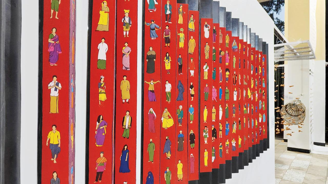 Artist Siddharth Soni’s untitled artwork at the Immerse 2025 exhibition