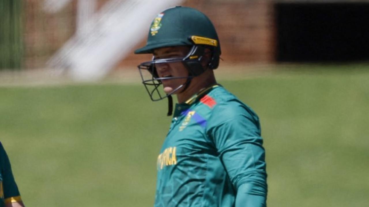 South African Steve Stolk owns the record for fastest U19 fifty, scoring it in 13 balls against Scotland last January (Pic: AFP)