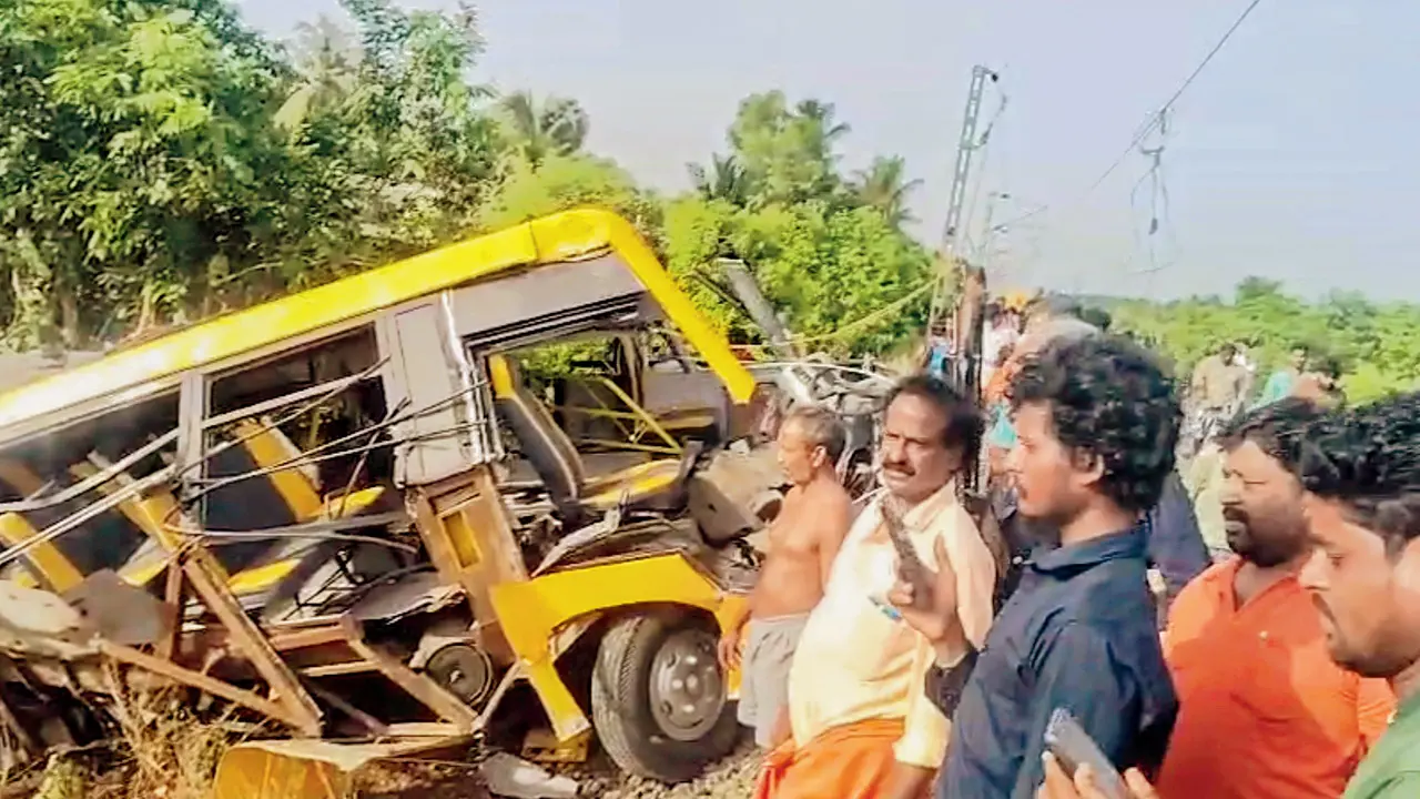 School students killed in van-train collision in Tamil Nadu