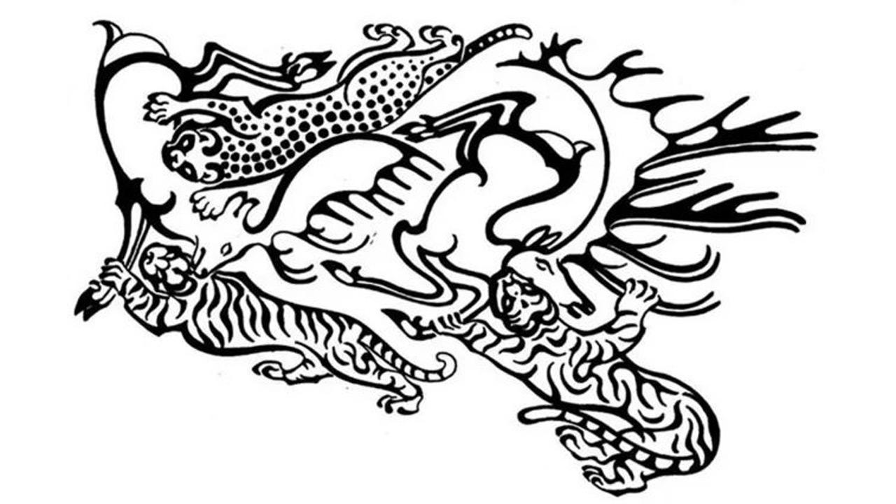 Illustrations of the tattoos on the ‘ice mummy’. PICS/Daniel Riday