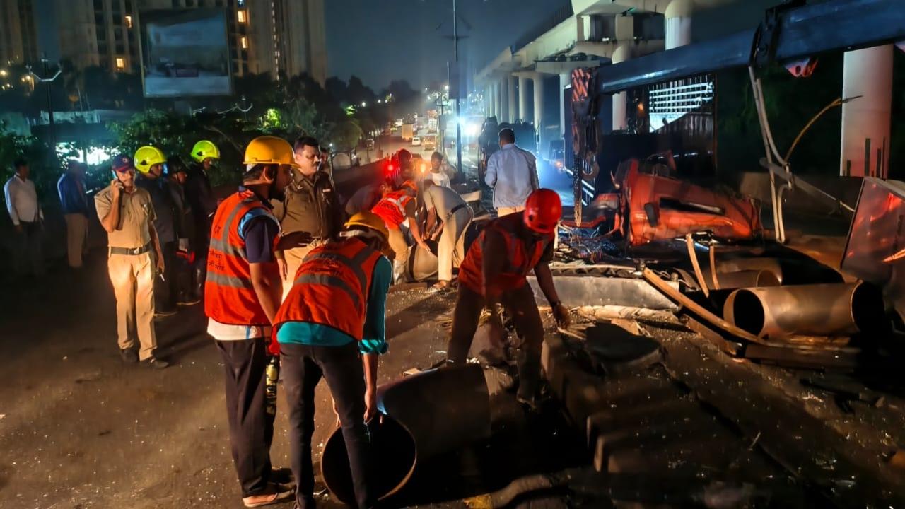 The truck was on way from Navi Mumbai to Gujarat, the officials said