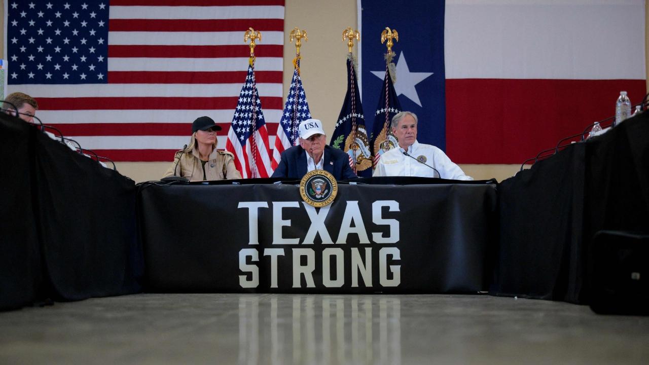 Trump specifically mentioned victims from Camp Mystic, the century-old all-girls Christian summer camp in Texas Hill Country where at least 27 people were killed. The president called it a 