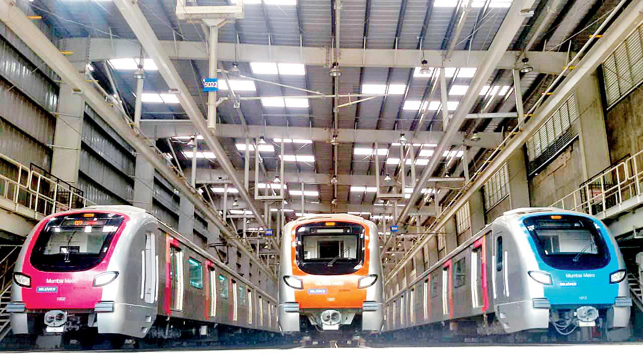 The DN Nagar depot, which serves the Blue Line 1