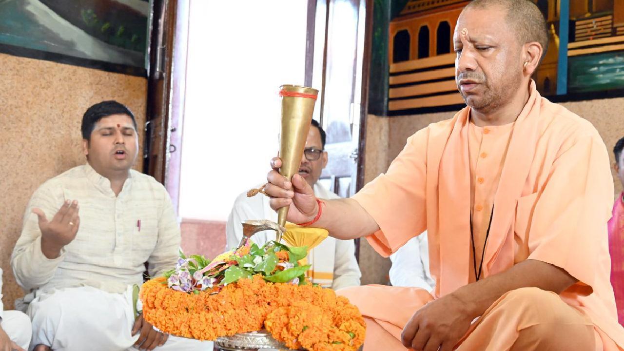 IN PICS: Yogi Adityanath performs rituals on Day 1 of Shravan 2025