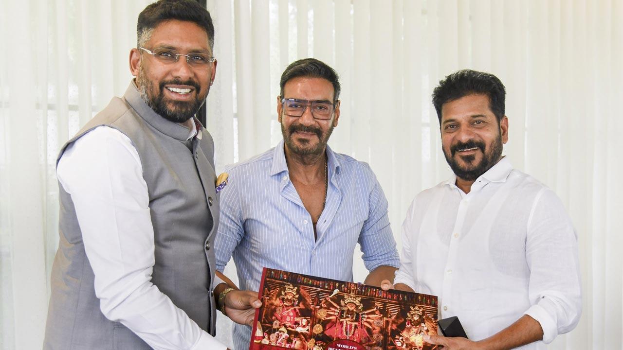 Ajay Devgn meets Revanth Reddy, keen to set up film studio in Telangana