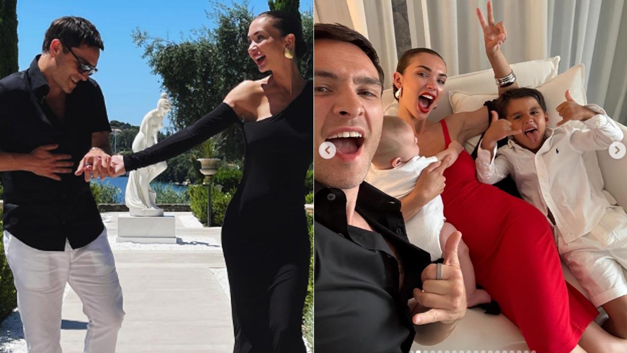 Amy Jackson enjoys vacation in Greece with husband Ed Westwick and 2 kids