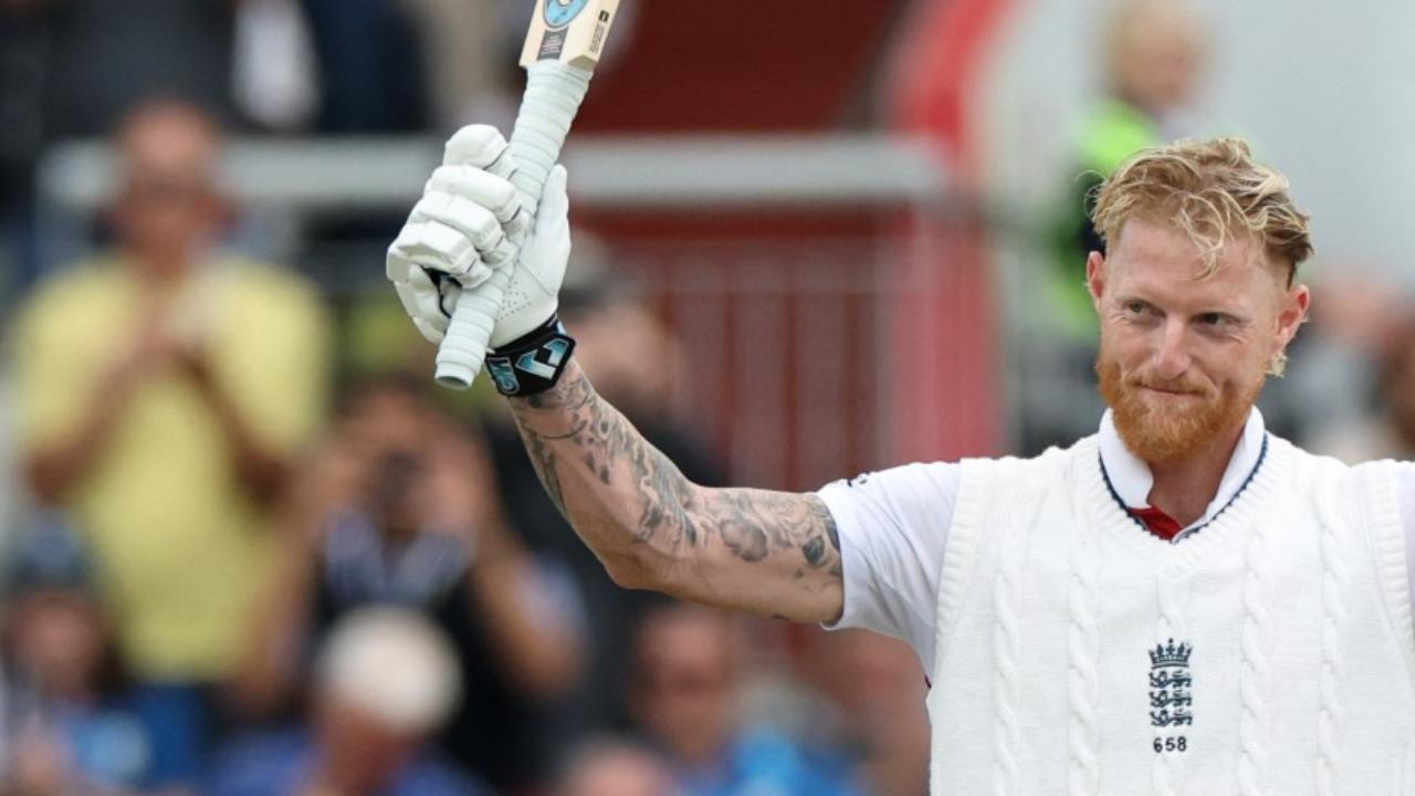In England's first inning, skipper Ben Stokes played a knock of 141 runs off 198 deliveries, which were laced with 11 boundaries and three maximums (Pic: AFP)