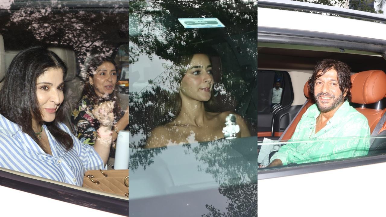 Spotted in the city: Chunky Panday, Ananya Panday at Saiyaara screening