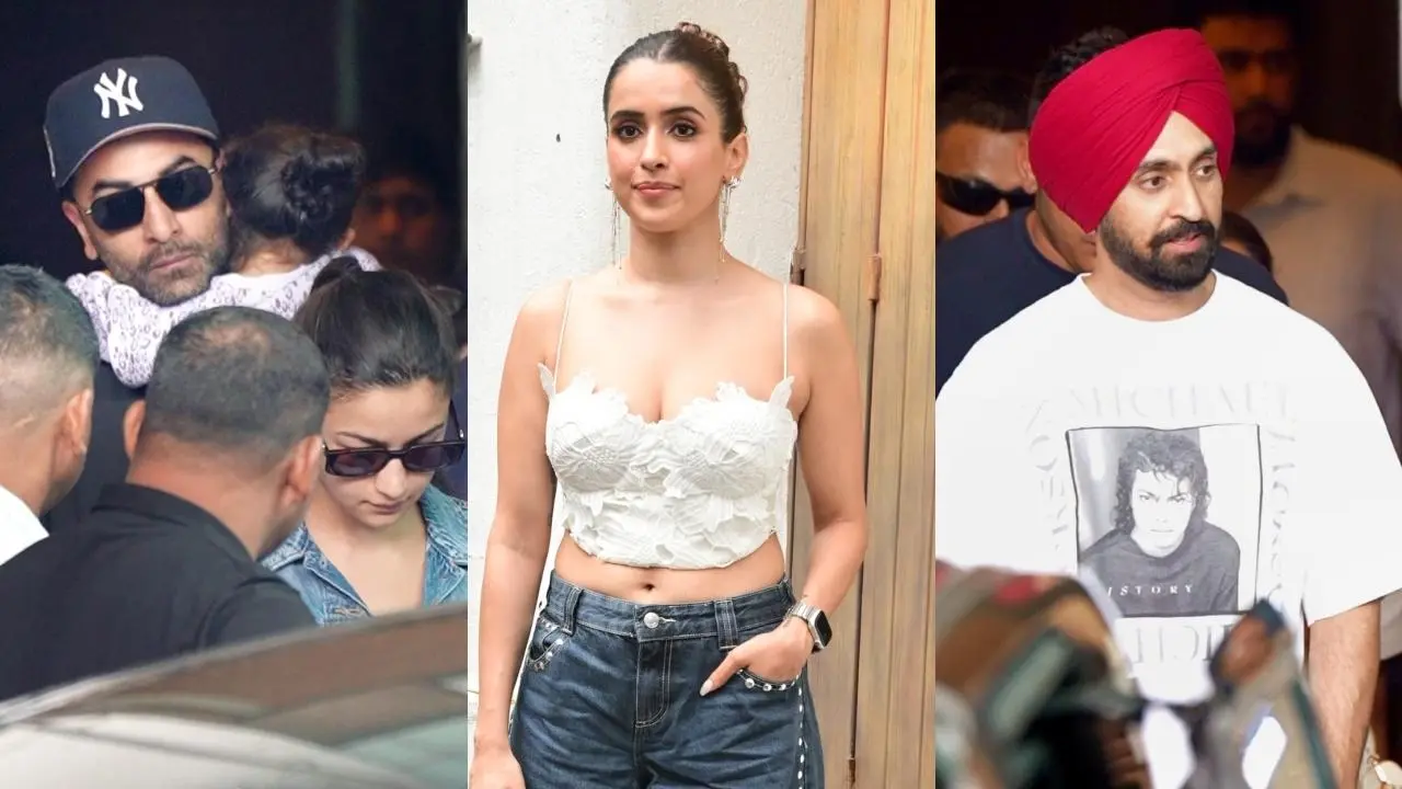 Spotted in the city: Ranbir Kapoor-Alia Bhatt, Diljit Dosanjh, Sanya Malhotra 