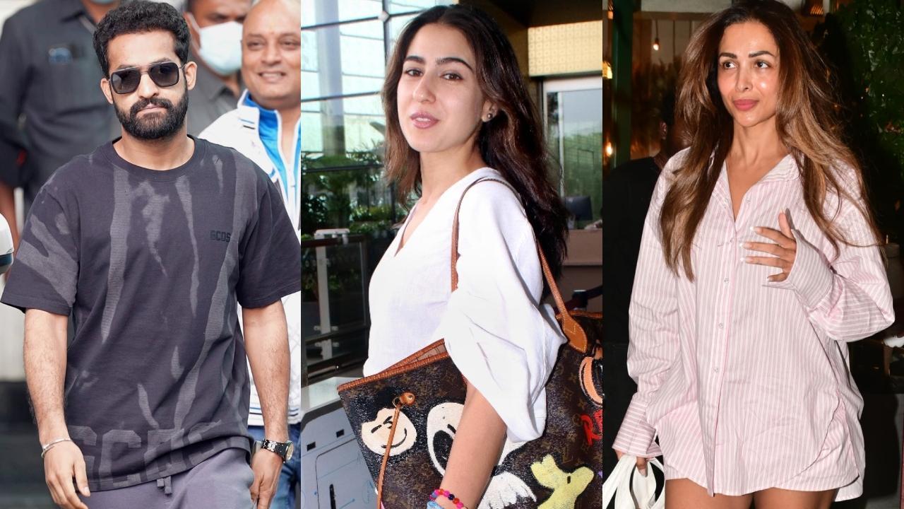Spotted in the city: Jr NTR, Sara Ali Khan, Khushi Kapoor, Malaika Arora 