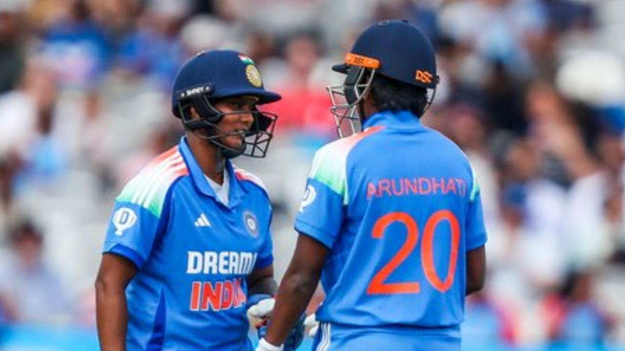 Deepti Sharma and Arundhati Reddy gave the finishing touches to India's innings. Facing 34 deliveries, Sharma scored an unbeaten 30 runs, including two boundaries. On the other hand, Reddy smashed 14 runs off 18 balls, with the help of two boundaries. Riding on their knocks, Team India posted a target of 144 runs (Pic: X/@BCCIWomen)