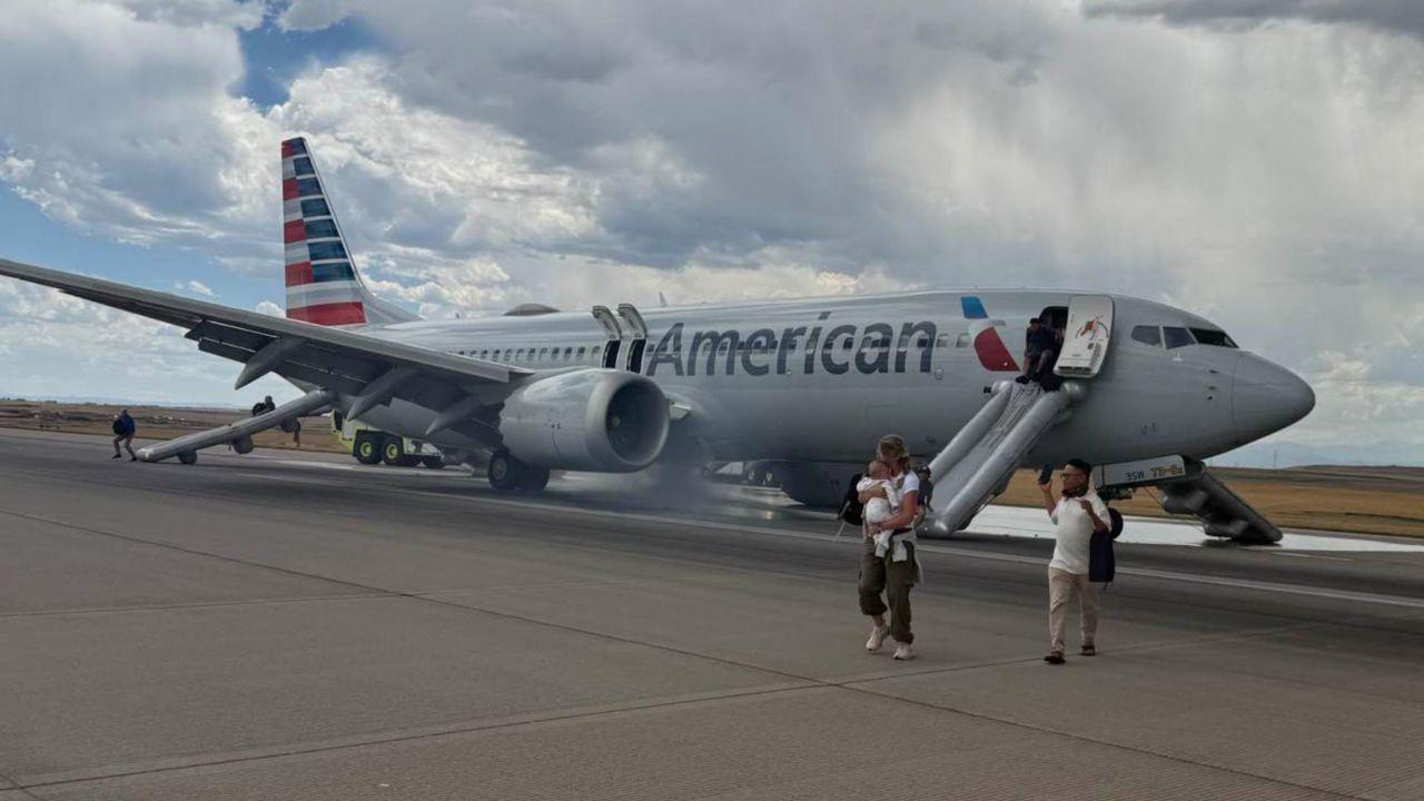 Emergency evacuation at Denver Airport after plane's landing gear issue