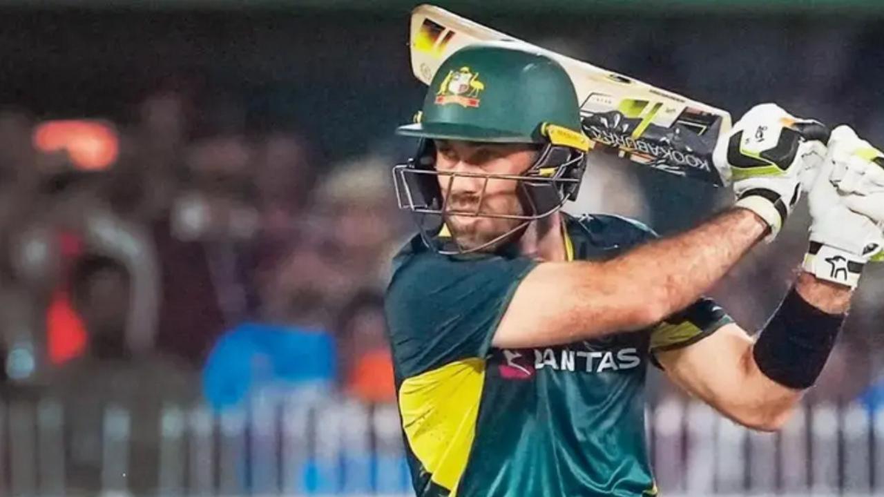 During the first T20I against the West Indies, Australia's Glenn Maxwell scored 11 runs off 10 deliveries. His knock was laced with two boundaries (Pic: File Pic)