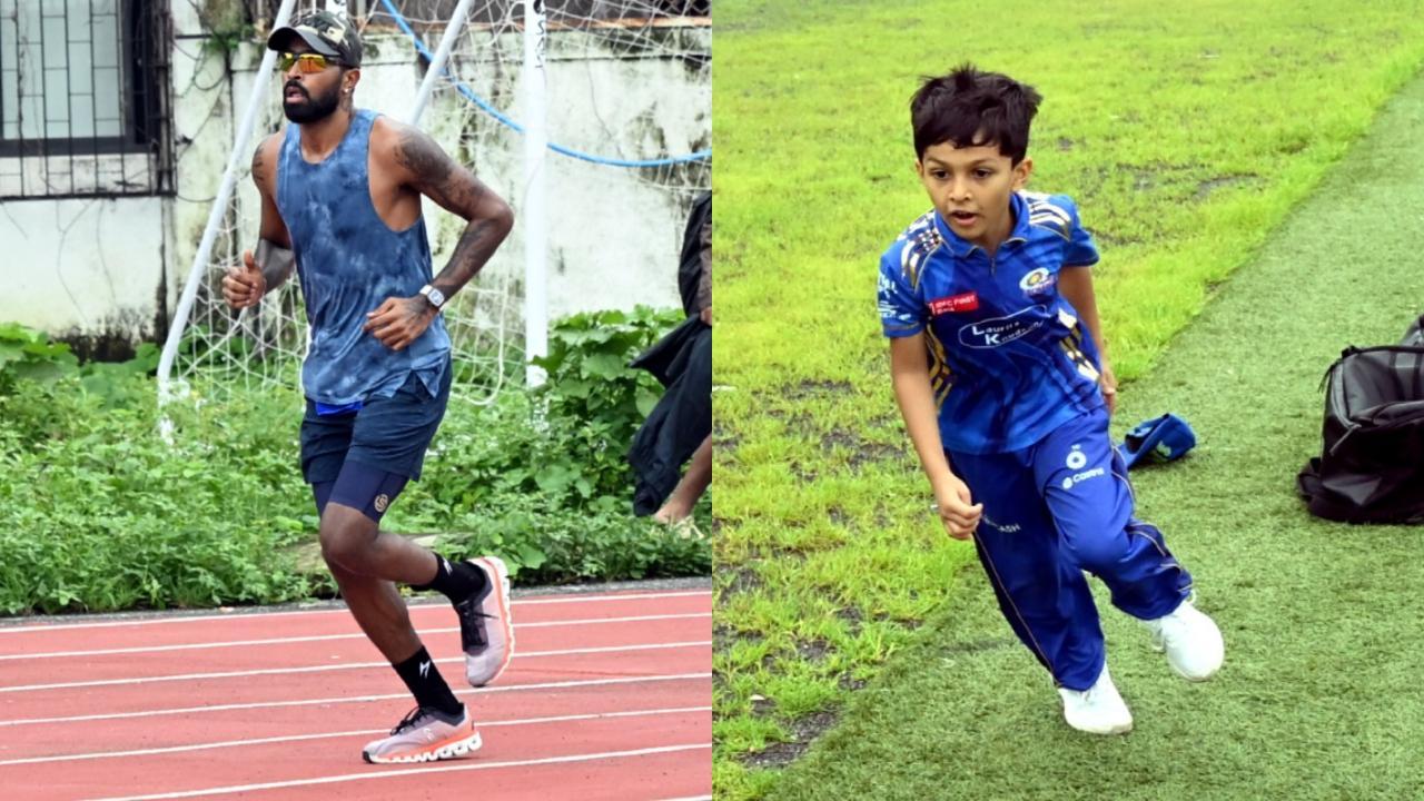 Pandya trains in Bandra with son Agastya ahead of potential India comeback