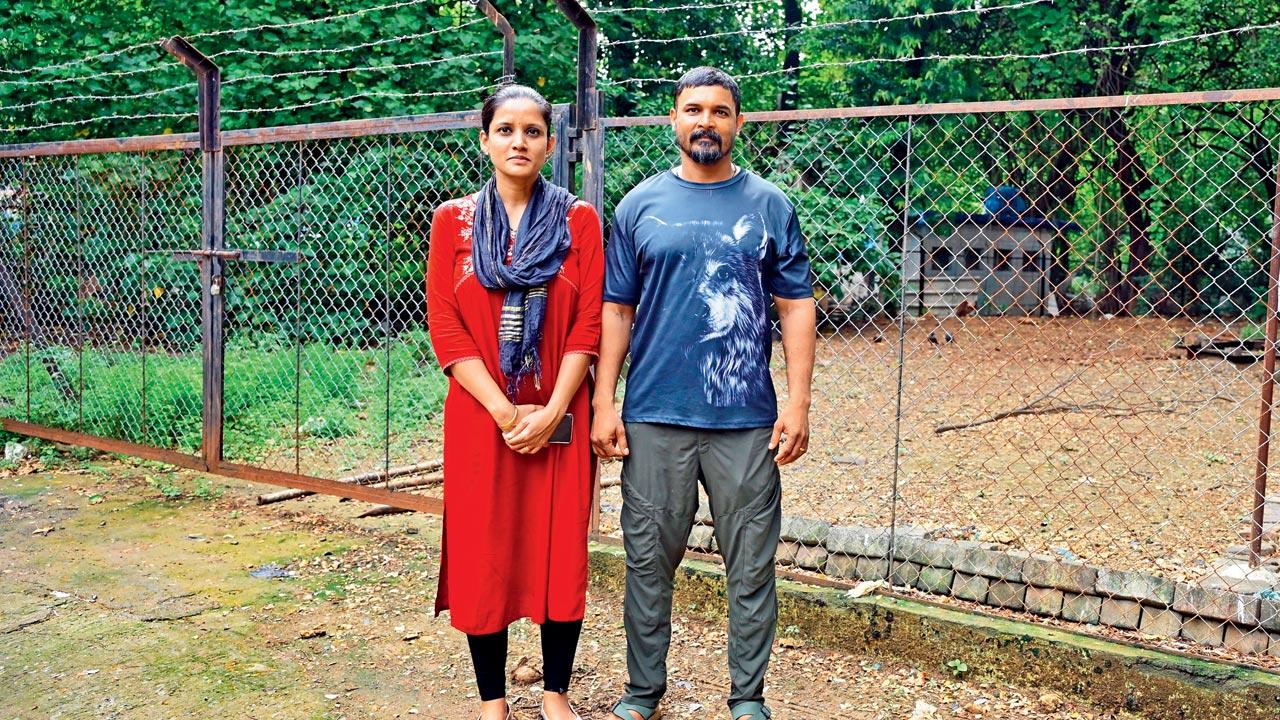 Upasana Fernandes, with her husband, Francis