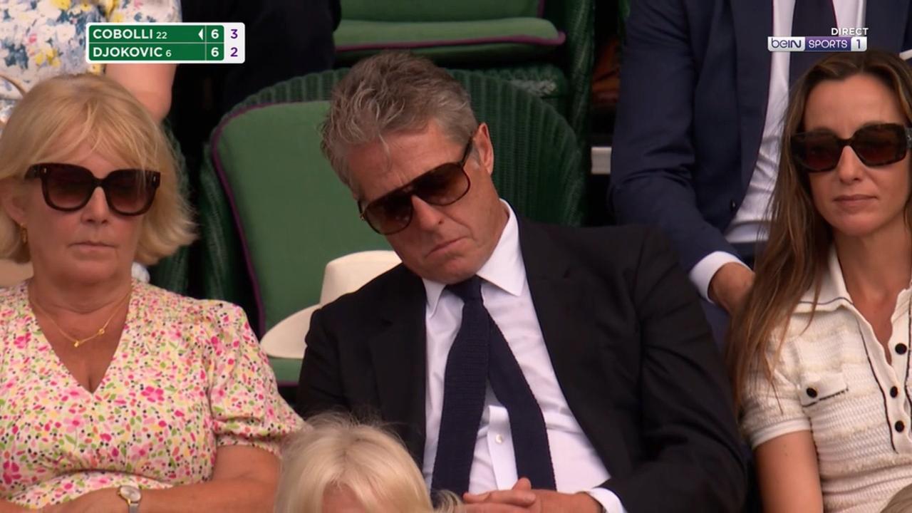 Wimbledon: Video of Hugh Grant falling asleep in the royal box goes viral