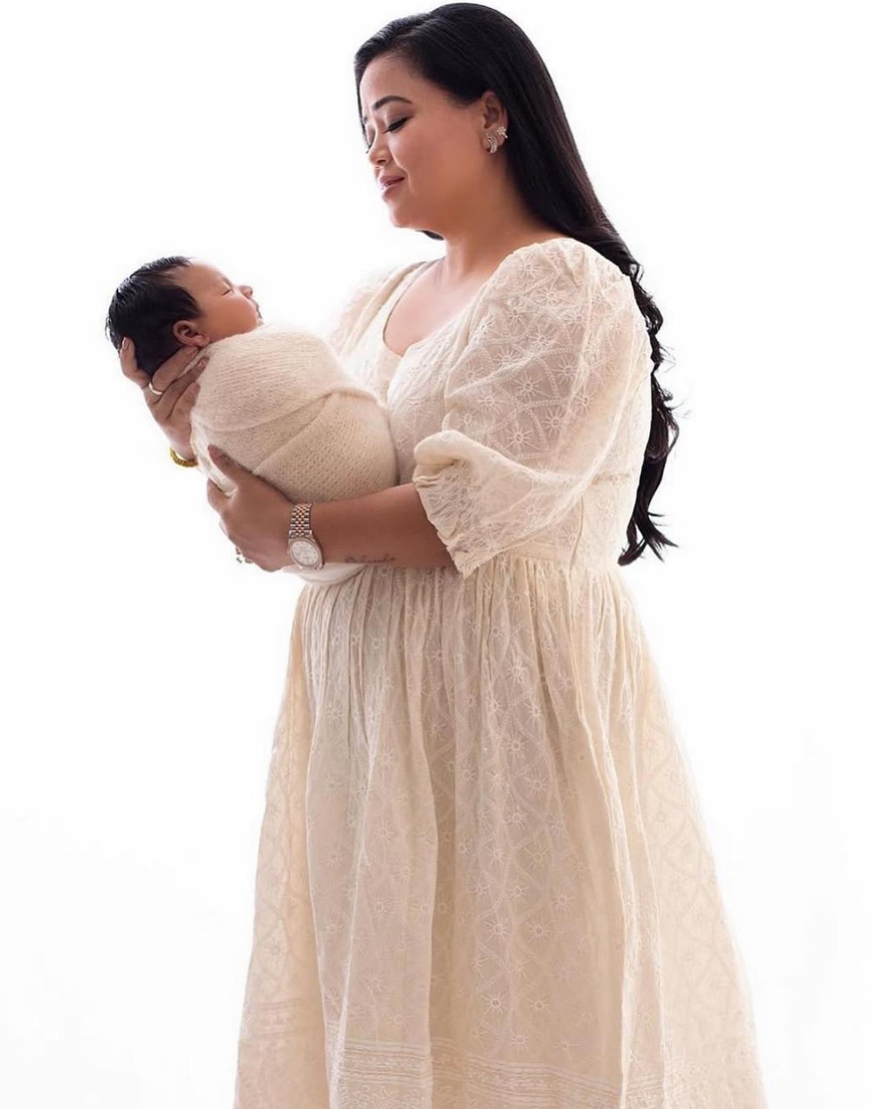 There's no joy greater than holding your newborn baby in your arms, and Bharti's face and expressions says it all.