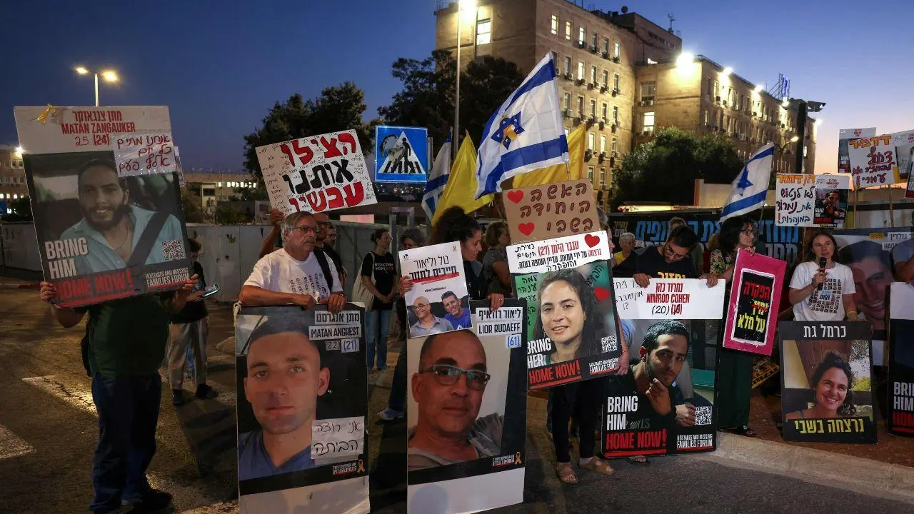 IN PHOTOS: Israeli families demand release of hostages held in Gaza since 2023